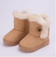 Classic Turned-over Baby Plush Children Boots for Boys Girls Artificial Fur Keep Warm Kids Shoes 2024 - buy cheap