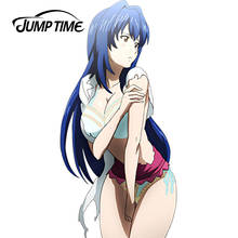 JumpTime 13cm x 6.4cm 3D Car Stickers Sexy Girl Maken-Ki! Nijou Aki Decal Motorcycle Car Styling Graphics 2024 - buy cheap