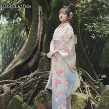 2021 robe japonês feminino estilo solto, robe de banho japonês, kimono pavão, spa, yukata, estampa vintage, diária, geisha 2024 - compre barato