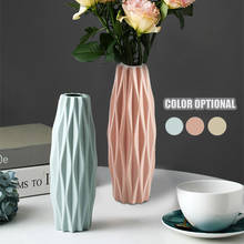 Пластиковая Цветочная ваза для дома, имитация керамики, ваза в скандинавском стиле, небьющаяся Цветочная ваза для растений, ваза для кабинета, дома, свадьбы, декора 2024 - купить недорого