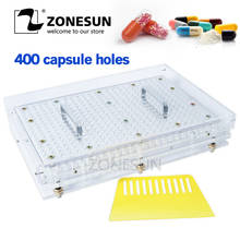 ZONESUN 400 Holes Capsules Filling Machine Manual #00 #0 #1 #2 Pharmaceutical Capsules Maker DIY medicine Herbal Pill Powders 2024 - buy cheap