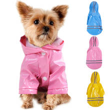 Reflective Pet Dog Rain Coat Clothes Outdoor Solid Hooded Raincoat Pet Waterproof Puppy Dog Jacket Fashion Clothing Pet Supplies 2024 - buy cheap