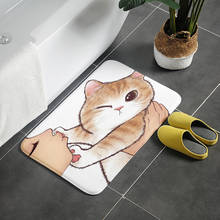 Alfombrilla antideslizante con dibujos de gato besándose, impermeable, para el suelo de la cocina, sala de estar, dormitorio, puerta de entrada 2024 - compra barato