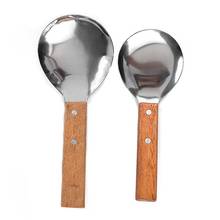1pc New Kitchen Stainless Steel Food Serving Rice Spoon Soup Scoop Tableware Utensil 2024 - buy cheap
