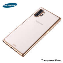 Ultra thin Luxury Transparent Case logo For Samsung Galaxy Note 10 Plus Phone Soft Silicone Shockproof 360 Protector Back Cases 2024 - buy cheap