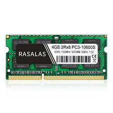 Rasalas 4GB 2Rx8 PC3-10600S DDR3 1333Mhz SO-DIMM 1,5V Notebook RAM 204Pin Laptop Memory sodimm NO-ECC 2024 - buy cheap