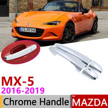 Capa de porta para mazda MX-5 mx 5 mx5 nd 2016 ~ 2019, cromada, acessórios para carro de 4 portas 2017 2018 2024 - compre barato