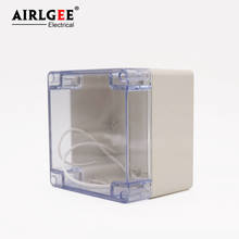 Caixa de plástico transparente para exteriores, 120*120*90mm, ip65, cobertura elétrica, à prova d'água, caixa de junção, monitor elétrico selado 2024 - compre barato