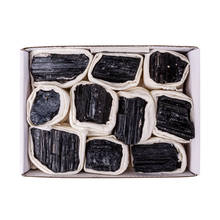 1 box Black Tourmaline Natural Stone Chakra Healing Stones Crystal Gemstone Rough Rock Mineral Specimen Stone Home Decor 2024 - buy cheap