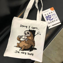 Cartoon Sloth Cute Letter Shoulder Bags Female High Capacity Harajuku Japanese Handbag Fashion Casual Crossbody Summer Women Bag 2024 - buy cheap