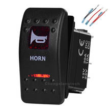 Horn Printed Rocker Switch Red Led 5 pin MOMENTARY ON / OFF SPST Waterproof for Car Boat 12v/24v+Jumper Wires Set 2024 - buy cheap