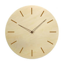 Простые современные бесшумные не тикающие деревянные настенные часы с деревянные стрелки для гостиной кухни домашний офисный декор для новоселья подарок 2024 - купить недорого