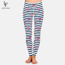 LETSFIND-mallas deportivas con estampado de flamencos y corazones para mujer, Leggings de cintura alta, talla grande, Invierno 2024 - compra barato