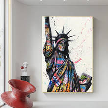Statue of Liberty Graffiti Art Canvas Painting Graffiti  Posters and Prints Cuadros Wall Art Pictures for Living Room Home Decor 2024 - buy cheap