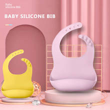 Cute Candy Color Baby Girl Boy Bibs Soft Silicone Waterproof Baby Bib Adjustable Kids Children Stereo Bib Feeding Stuff 2024 - buy cheap