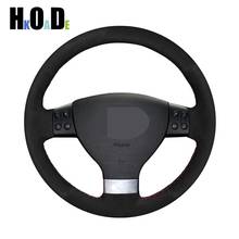 Black Suede Hand-stitched Car Steering Wheel Cover for Volkswagen Golf 5 Mk5 GTI VW Golf 5 R32 Passat R GT 2005 2024 - buy cheap