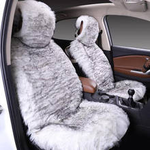 car seat cover sheepskin 100% genuine wool fur Natural Sheepskin seat covers universal for suzuki jimny vcds solaris hyundai 2024 - buy cheap