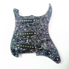 A Set Black Pearl Electric Guitar Pickguard And SSS Loaded Prewired Scratchplate Assembly Accessories 2024 - buy cheap