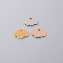 50pc 9*15mm Stainless Steel Mirror Polished 3Color Small Cloud Charm Stamping  DIY Necklace Handmade Craft Wholesale 2024 - buy cheap