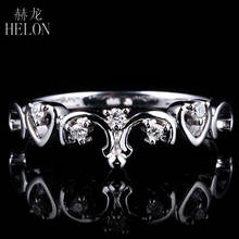HELON VVS/DEF Moissanite Ring Solid 14K White Gold Test Positive Moissanite Diamond Engagement Ring Women Anniversarry Best Gift 2024 - buy cheap