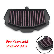 Motocicleta filtro de entrada de ar mais limpo alto fluxo não-tecido filtro de ar para kawasaki ninja 400 ninja400 2018 2024 - compre barato