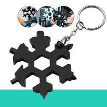 18 in 1 Key Wrenches Black Multi-Function Composite Screwdriver Hex Snowflake Wrench Bottle Opener pocket tools tools allen key 2024 - buy cheap