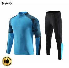 Conjunto de camisetas de fútbol de manga larga para adultos, Kits de fútbol para Survetement, chaquetas para correr, chándal de entrenamiento deportivo, uniformes, traje 2024 - compra barato