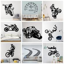 Creative Road And Motorcycle Art Vinyl Wall Stickers For Living Room Bedroom Kids Room Home Decoration Sticker Mural WallPaper 2024 - buy cheap