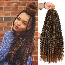 18Inches Pre-looped Fluffy Crochet Braid Hair Ombre Synthetic Braiding Hair36strands/Pack Pre Twisted Passion Twist Crochet Hair 2024 - buy cheap