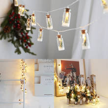 Wishing Bottle-Cadena de luces LED, lámpara de alambre de hadas para árbol de Navidad, luz nocturna decorativa 2024 - compra barato
