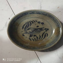 Jingdezhen-pieza abierta de porcelana antigua, carpa pintada a mano, plato azul y blanco, Longmen saltador 2024 - compra barato