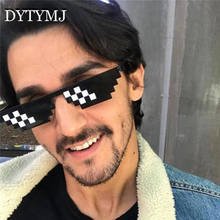 DYTYMJ Retro Sunglasses Men UV Protection Pixelated Sun Glasses Men/Women Driving Glasses Mosaic Vintage Eyewear Gafas De Sol 2024 - buy cheap