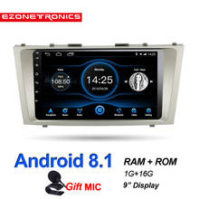 Rádio automotivo, android 8.1, 9 polegadas, com multimídia, estéreo, navegação gps, rds para toyota 2024 - compre barato