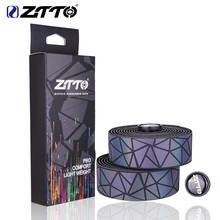 Ztto fita refletora de barra de cascalho para bicicleta, fita de eva colorida de cor gradiente antiderrapante para guidão de bicicleta 2024 - compre barato
