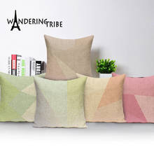 Nordic Throw Pillow Case Colorful Stripe Decor Cushions Cases Linen Pillows Covers Farmhouse Decorative Cushions Covers Cojines 2024 - buy cheap