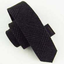 High Quality 2022 New Designers Brands Fashion Business Casual 6cm Slim Ties for Men Wool Black Cool Necktie Work with Gift Box 2024 - buy cheap