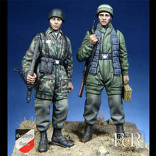 2pcs WWII Paratrooper Soldiers Resin Figure 1/35 Scale Model Kit Assembly Models Kit Resin Colorless Self-Assembled Toy No.428 2024 - buy cheap