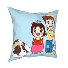 Kokeshis heidi e pedro heidi menina dos alpes fronha casa decorativa almofada capa lance travesseiro para sala de estar 2024 - compre barato