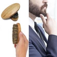 Cepillo de barba de cerdas de jabalí Natural para hombres, masaje facial de bambú que hace maravillas para peinar barbas y bigote, 8/12cm, envío directo 2024 - compra barato