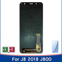 New Super AMOLED LCD For SAMSUNG LCD J800 J8 2018 Adjustable Brightness Display Touch Screen Digitizer Parts 2024 - buy cheap