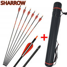 Flechas de carbono puro para tiro con arco, accesorios para practicar tiro con flechas, 400 ID, 6,2mm, 12 Uds. 2024 - compra barato