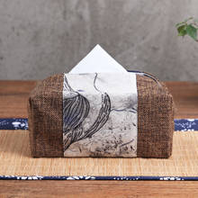 Handmade Cotton Linen Art Tissue Box Car Living Room Tray Tray Style Creative Facial Tissue Paper Towel Storage Box 2024 - buy cheap