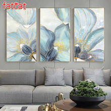 FATCAT Abstract flower Large triptych 5D Diy Diamond Painting full Drill mosaic diamond Embroidery Sale Home Decoration AE2554 2024 - buy cheap