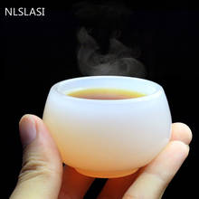 NLSLASI 2 PCS New high quality White porcelain suet jade Tea cup Chinese Ceramic Master Teacup Personal Single Cup Drinkware 2024 - buy cheap