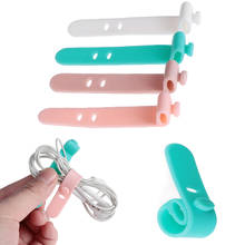 8PCS Silicone Organizer Winder Straps Cord Clip Earphone Cable Ptotector Soft USB Wire Cable Tie Storage Holder Organizer 2024 - buy cheap