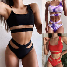 Monoquíni feminino 2020, roupa de banho para mulheres em duas peças, biquíni sexy com transparência, moda praia e piscina 2020 2024 - compre barato