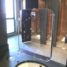 Акриловое зеркало для макияжа с присоской, домашнее портативное зеркало для ванной комнаты, антизапотевающее Настенное подвесное зеркало для бритья, гладкое бритье, для путешествий 2024 - купить недорого