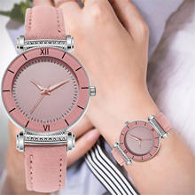 2020 Женские кварцевые наручные часы, женские кожаные часы, роскошные часы, кварцевые часы из нержавеющей стали с циферблатом, повседневные часы-браслет 2024 - купить недорого