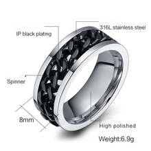 Titanium steel rotatable chain ring stainless steel men's ring classic fashion jewelry boyfriend gift 2024 - buy cheap