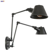 IWHD-Lámpara de Pared de estilo Loft, antiguo rústico, Vintage, para dormitorio, escalera, 2 cabezales, Industrial, Luz Aplique 2024 - compra barato